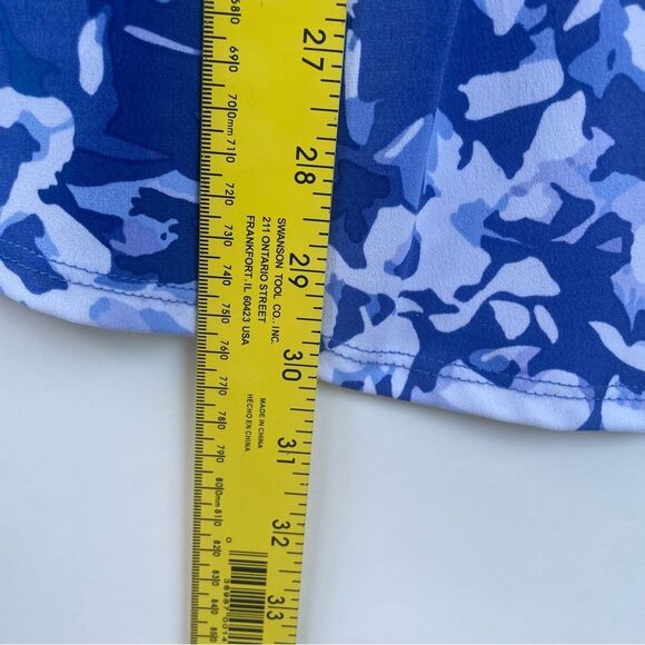 Clara sun woo Blue Abstract Floral Tunic Top 3/4 Sleeve - Picture 8 of 9